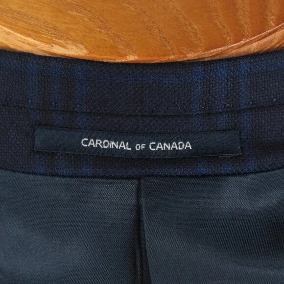Cardinal of Canada NWT Wool Sport Coat Size 44R US In Blues Plaid